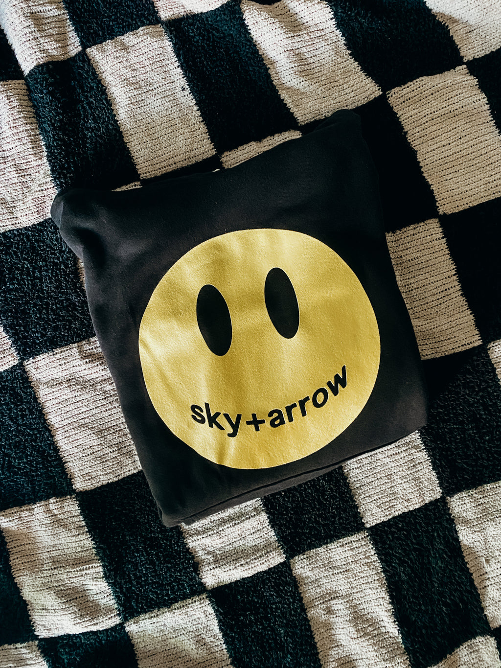 Sky & Arrow Happy Face Hoodie